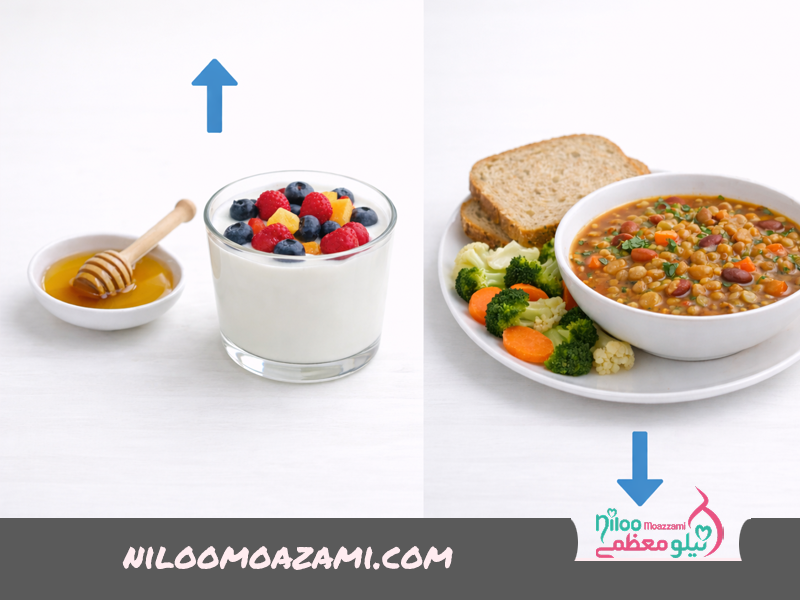 میان وعده و صبحانه رژیم شیردهی